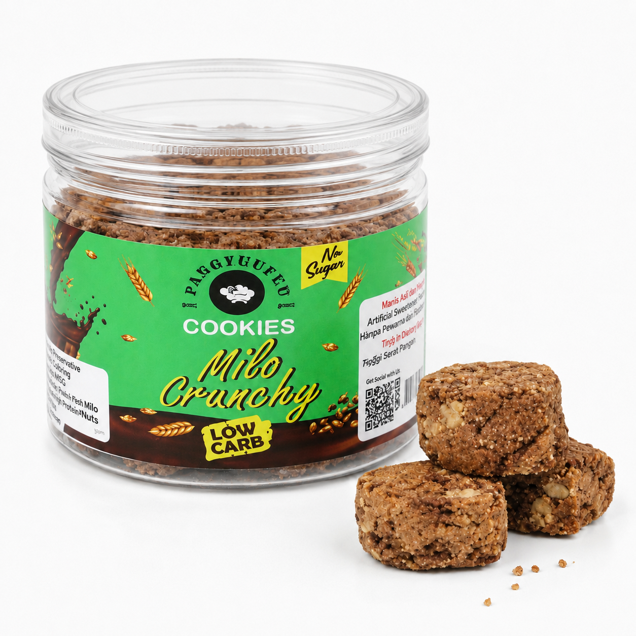 Pangfuufuu Milo Flavor Crunchy Cookies Keto-Friendly Cookies