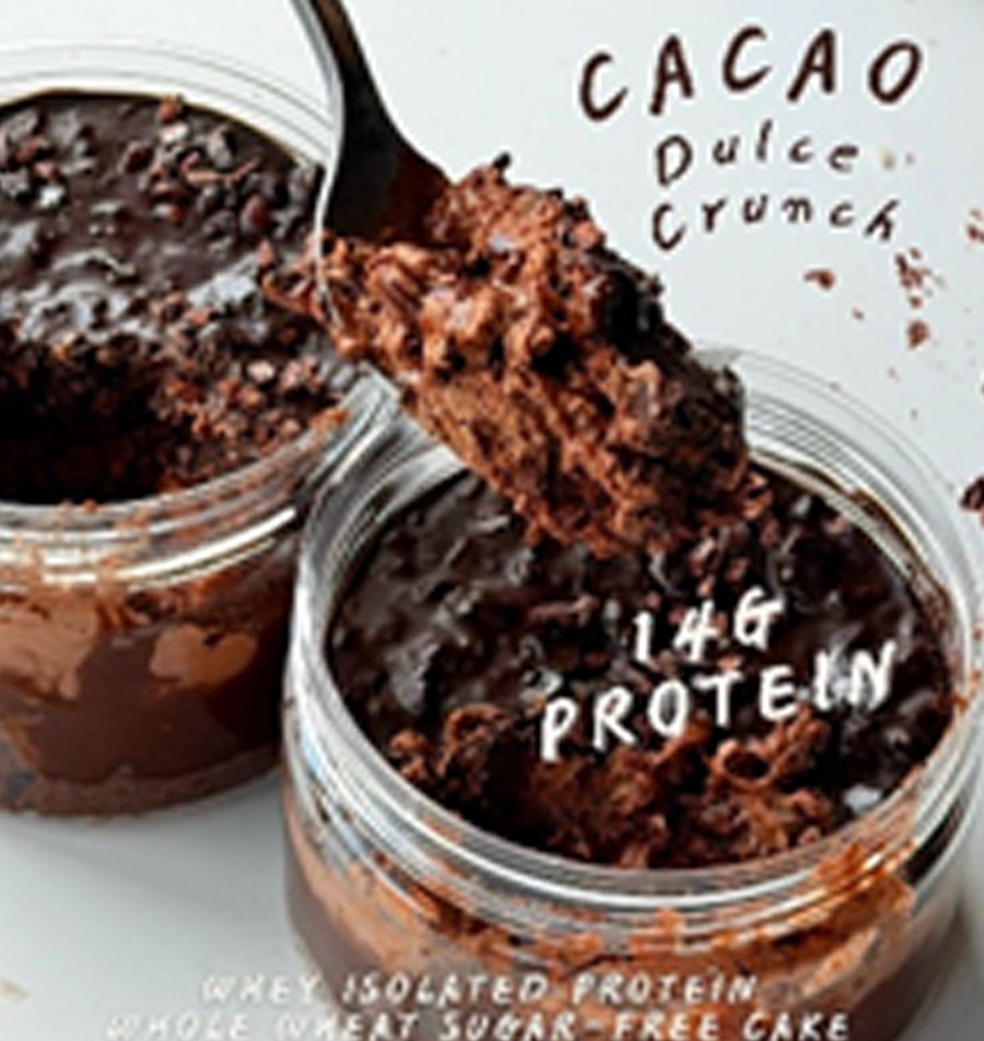 Cacao Dulce Crunch ~ crunchy chocolate protein cake