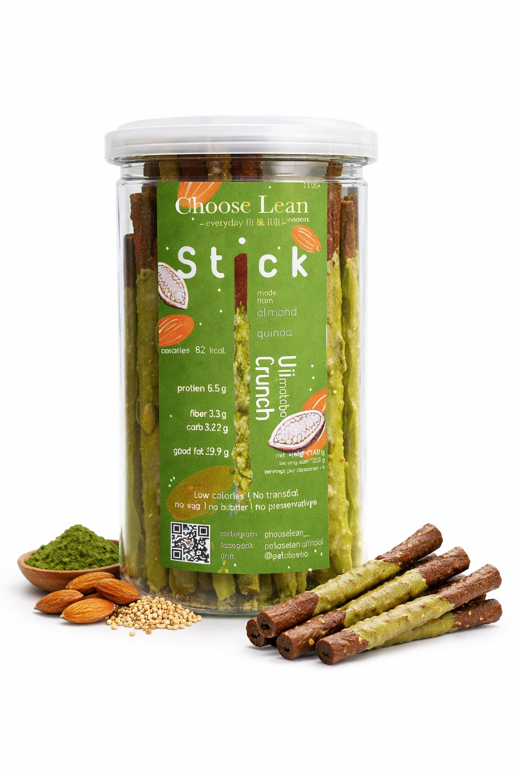 Lean Protein Uji Matcha Crunch Crackers Keto Friendly Snacks